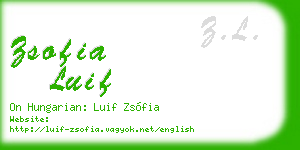 zsofia luif business card